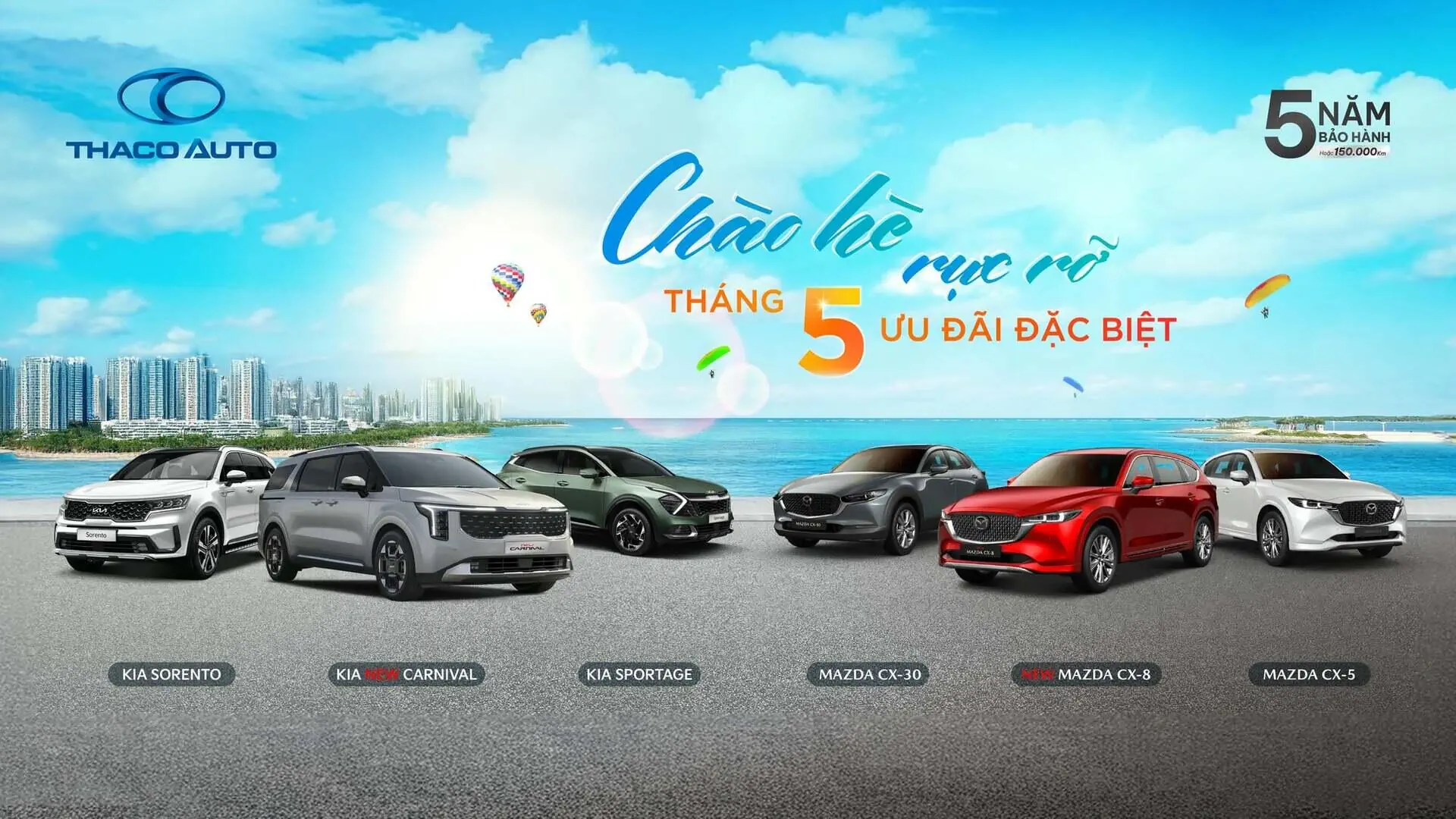 Chào hè rực rỡ cùng Thaco Auto Kia, Mazda - TP. HCM với ưu đãi đặc biệt